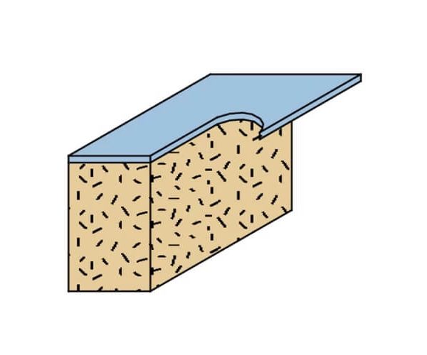 Keményfém lapkás nútmaró csapággyal D=12,7x50,8