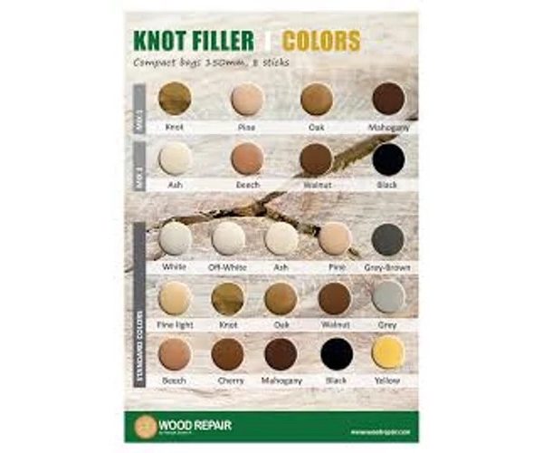 Knot filler színminta kártya